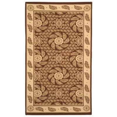 Pinwheel Martha Stewart Wool Pile Floral Rug in Pinecone