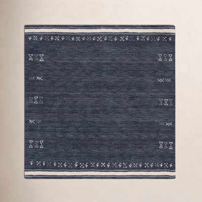 Santiago Charcoal Handmade Wool Geometric Rug