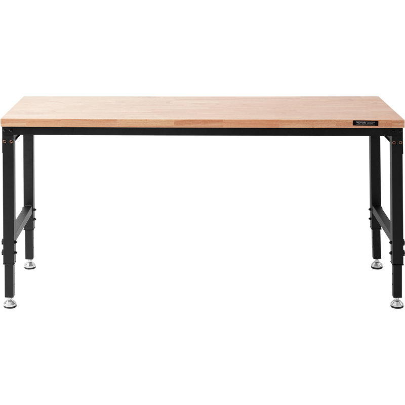 Doraville Manufactured Wood Top Height-Adjustable Workbench with Wheels, 39.5" H x 72" W x 25" D