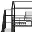 Lit mezzanine en métal avec toit et boîte de rangement-39627402