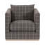 Fauteuil club pivotant en tissu Siena