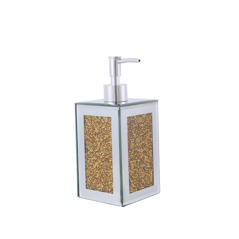 Distributeur de savon carré 2 pièces Ambrose, Or