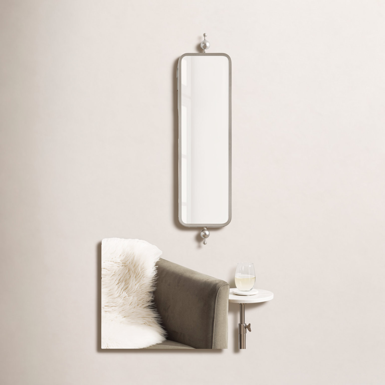 Accent Mirror, Silver, 36" x 9"
