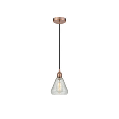 Luminaire suspendu conique à 1 lumière Petronille