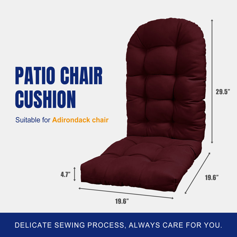 Coussin de chaise 2 pièces Adirondack, Rouge