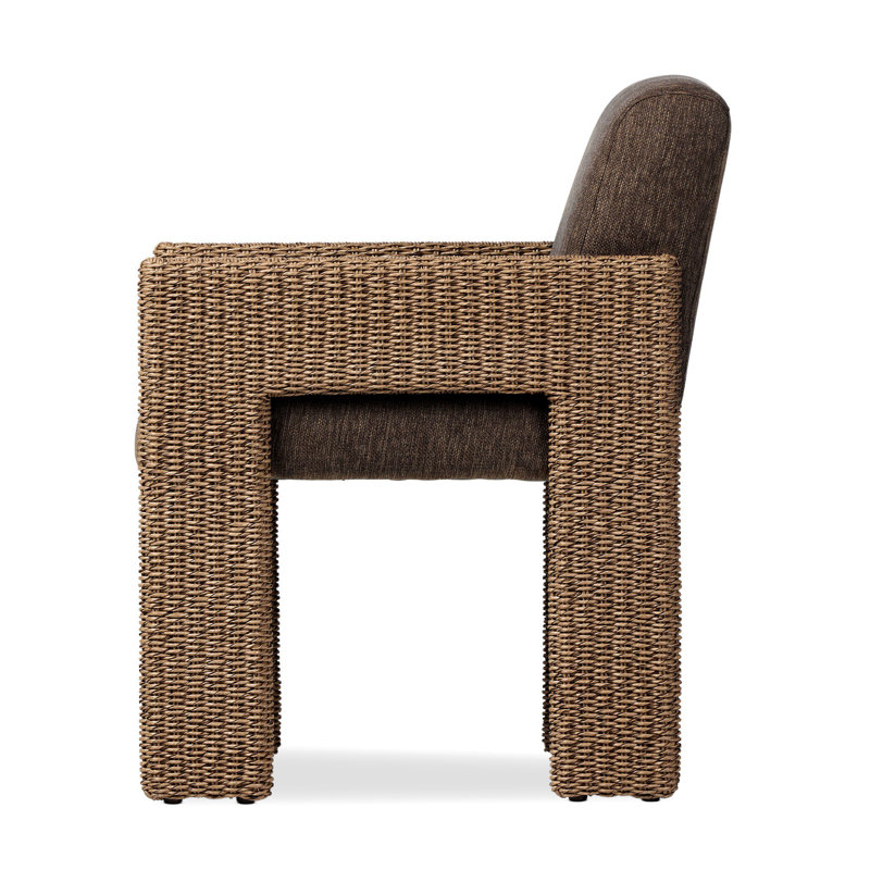 Amur Outdoor Dining Armchair, Brown, Brown