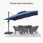 Grand parapluie de patio suspendu suspendu-134107226
