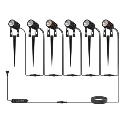3000K Dusk-To-Dawn LED Flood Light 6-Pack With Plug-In Transformer