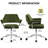  Chandler Velvet Upholstered Easy 3-Step Installation Desk Office Chair for home office-113607769