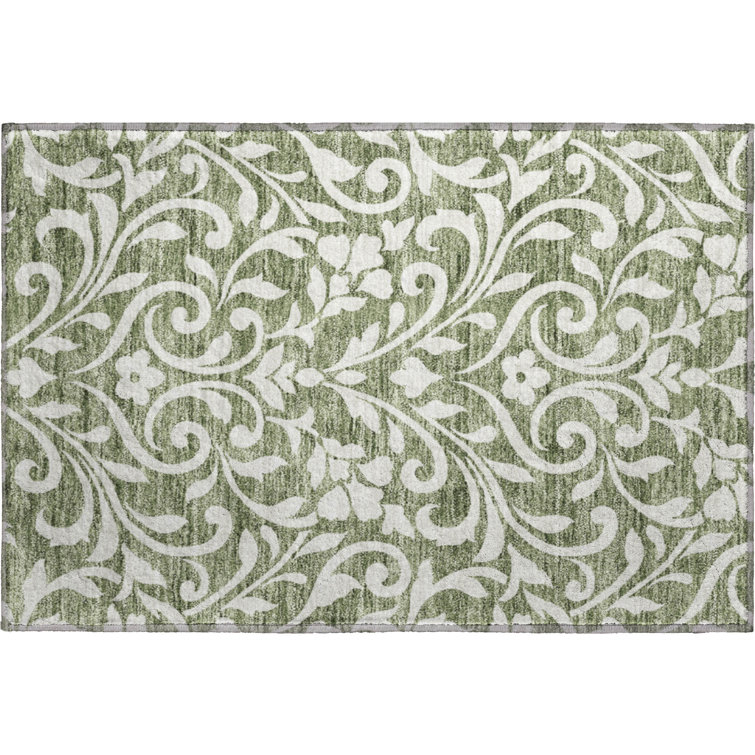 Premium Machine Washable Prisco Fern Rug