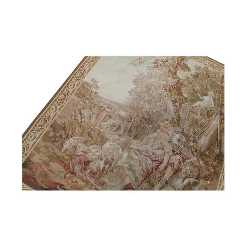 Hand-Knotted High-Quality Beige Area Rug
