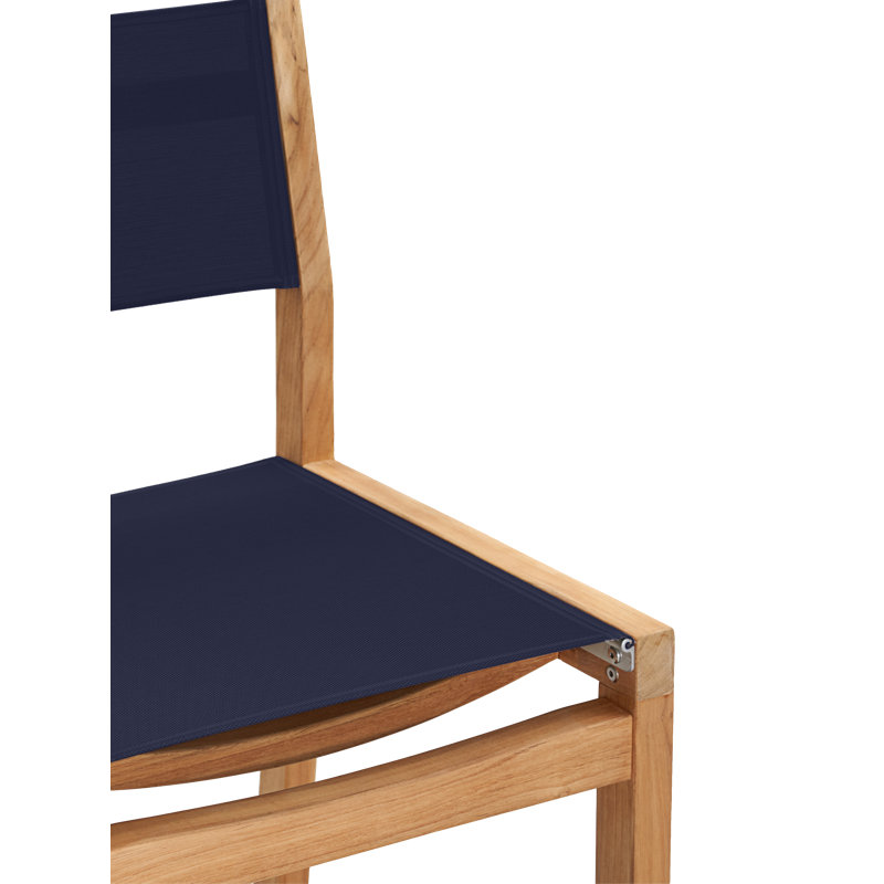Pearl Teak Outdoor Counter Height Chair, Navy