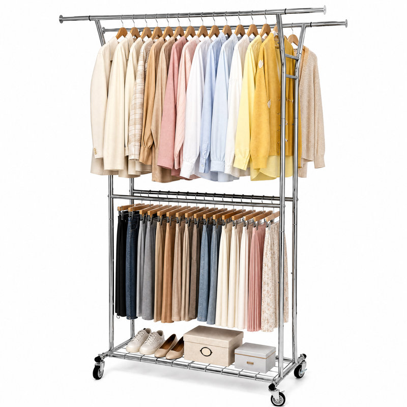 61.02 " Steel Clothing Rack