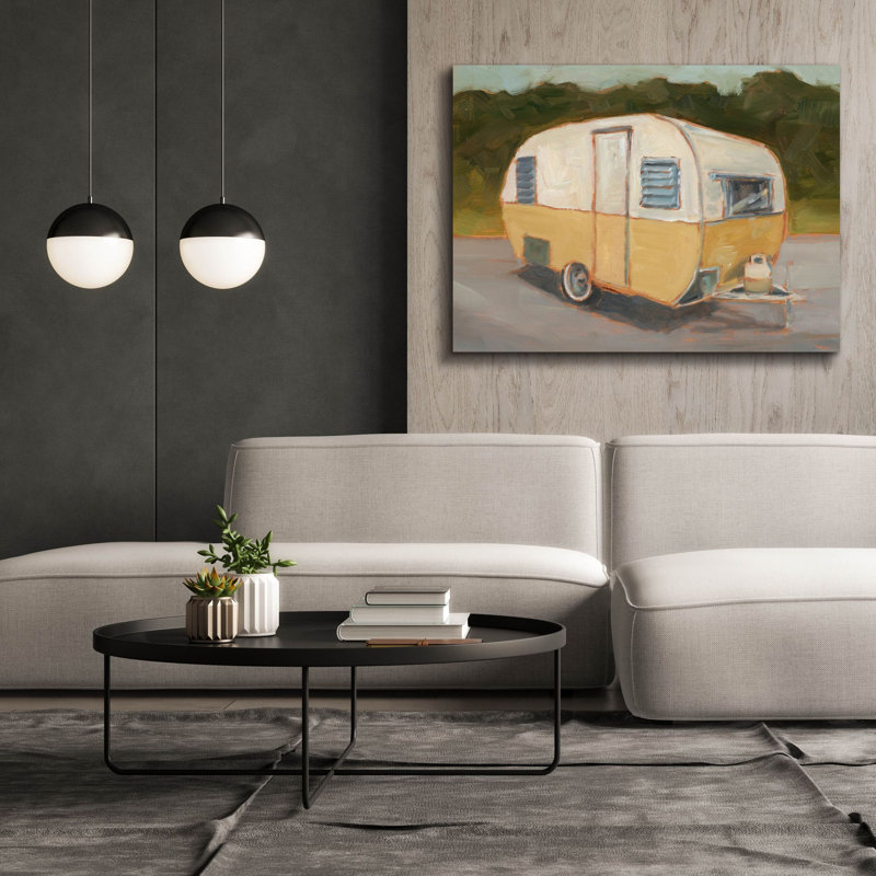 Toile épique Graffiti «Retro Camper 2» par Ethan Harper, 54 po x 40 po