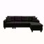 Canapé modulaire droit avec repose-pieds, canapé d'angle convertible avec rangement pour accoudoirs, canapé modulaire pour salon et appartement, méridienne droite 