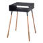 Yamazaki Home Tall Side Table With Storage Shelf, Rectangular Accent Bedside End Table, Steel + Wood-67082240
