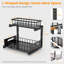 Organisateur sous le lavabo et rangement, tablette coulissante à 2 niveaux pour armoire coulissante, tablette de salle de bain en métal robuste, réglable en hauteur