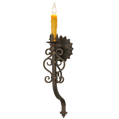 Sunburst Candle Wall Light