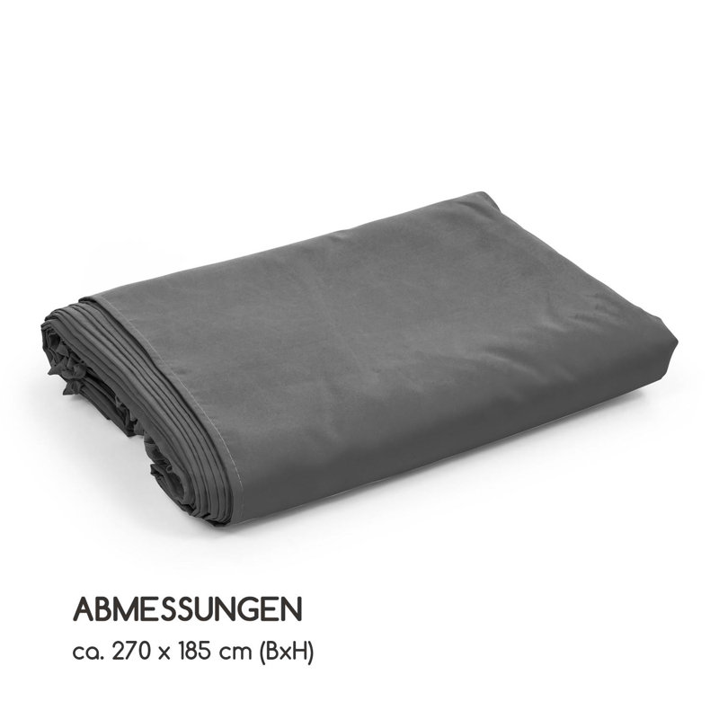 Blumfeldt Polyester Side Wall for Gazebo, Grey, 185cm H x 270cm W x 54.5cm D