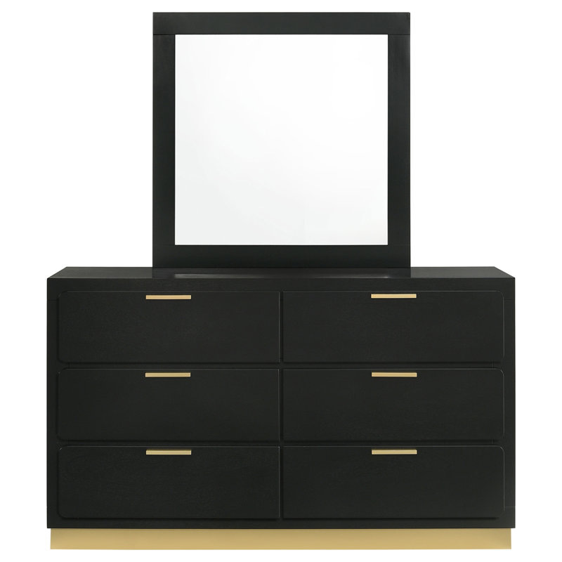 Commode 6 tiroirs avec miroir