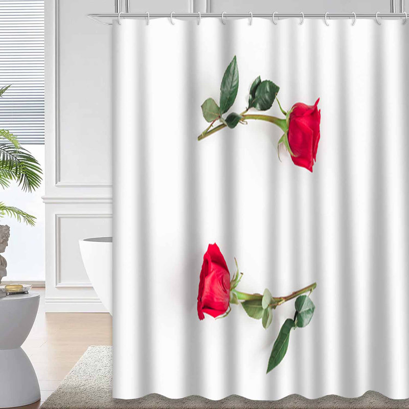 Fleurs, roses, blanc, espace plat, fleurs, rouge, Saint-Valentin, disposition créative avec 12 crochets, L 72 po x l 78 po