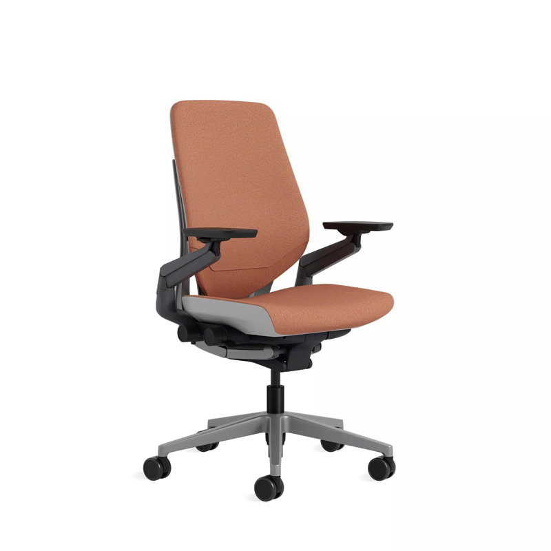 Steelcase Gesture Task Chair, Light, Hard Floor, Persimmon
