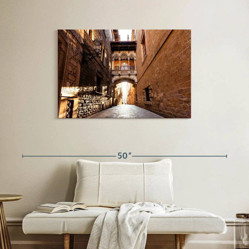 Quartier gothique, H 26 po x l 39 po