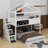 Twin Over Full House Bunk Bed With Blackboard-690052794