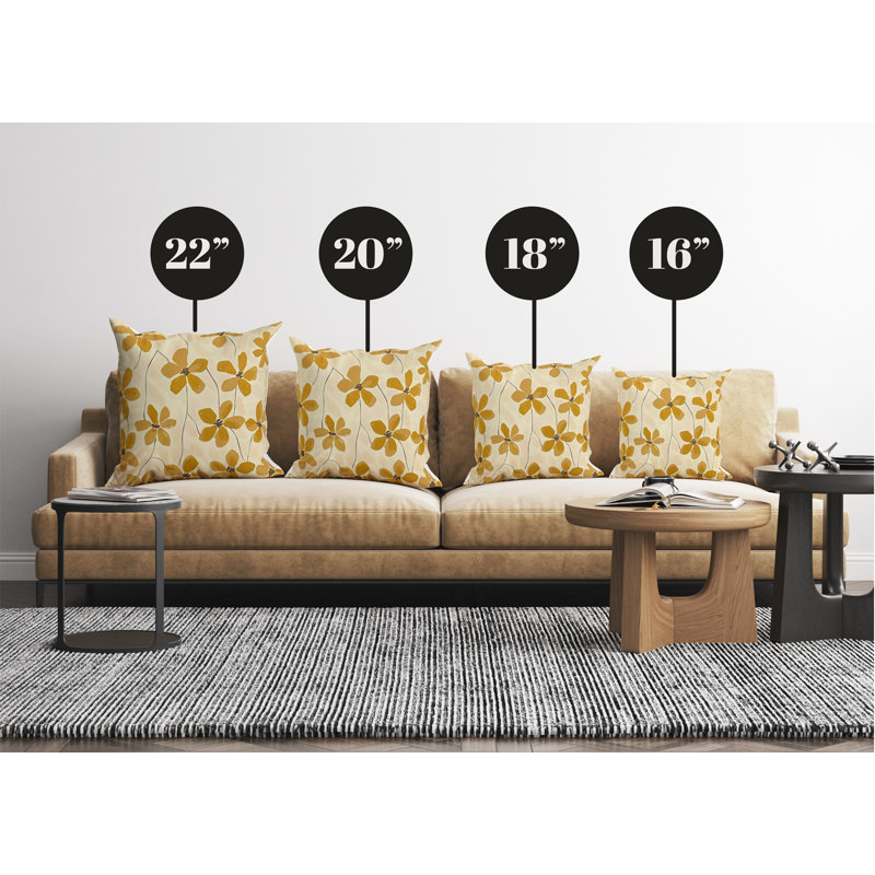 Housse de coussin en polyester Lillian, H 22 po x l 22 po