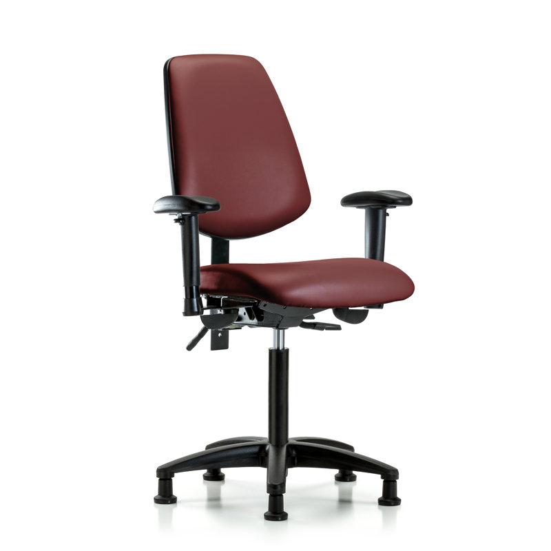 Lajeana Vinyl Task Chair, Chocolate Brown, Yes