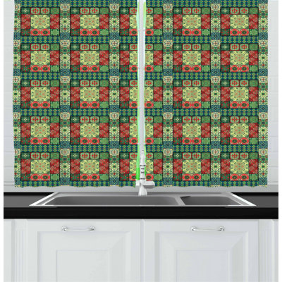 Patchwork Tailored Kitchen Curtain