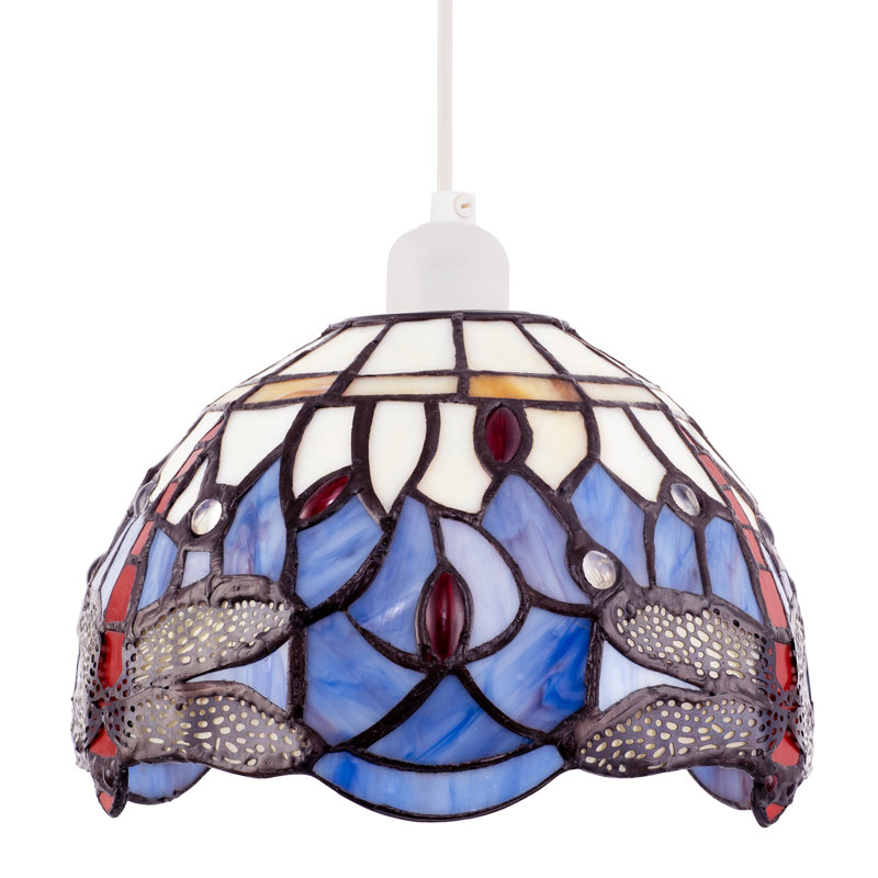 14cm H Glass Dome Pendant Shade ( Screw On ), Purple