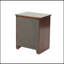 Table de chevet 2 tiroirs en bois de pin, cerisier