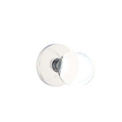 Privacy Bristol Crystal Knob with Disk Rose