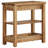 Solid Wood End Table with 3-Tier Storage