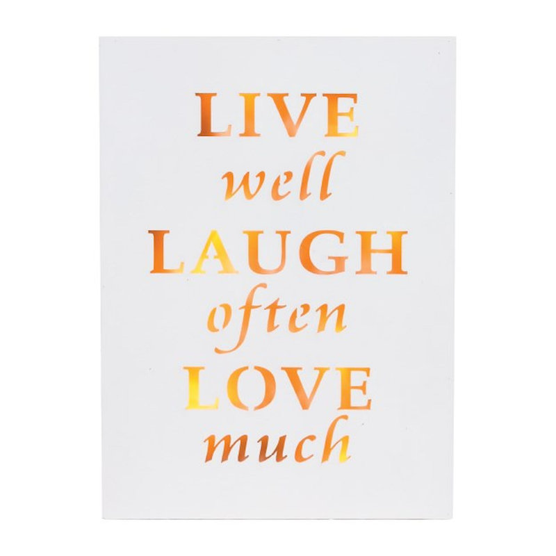 Plaque murale "Live Well Laugh souvent love"