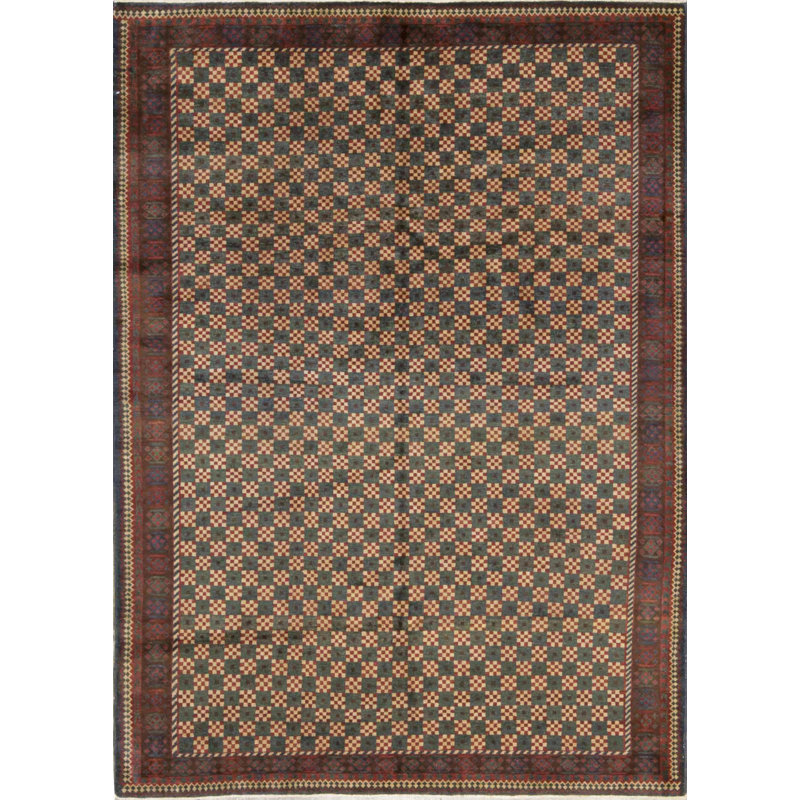 Tapis brun de haute qualité noué à la main