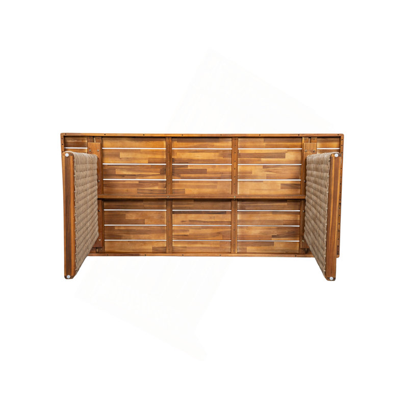 Table de salle à manger d'extérieur en bois d'acacia