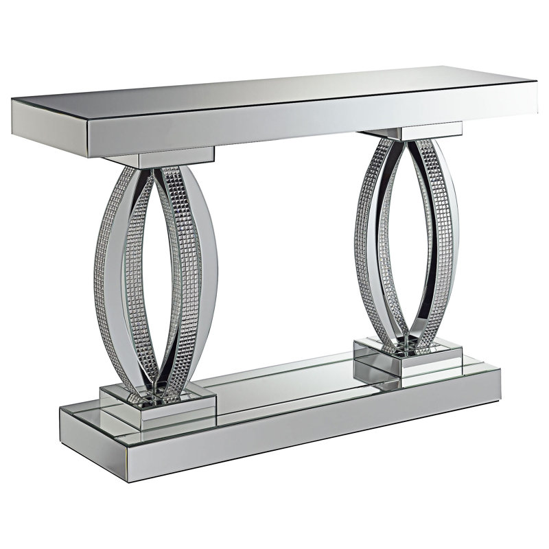 Mirrored Acrylic Entryway Sofa Console Table