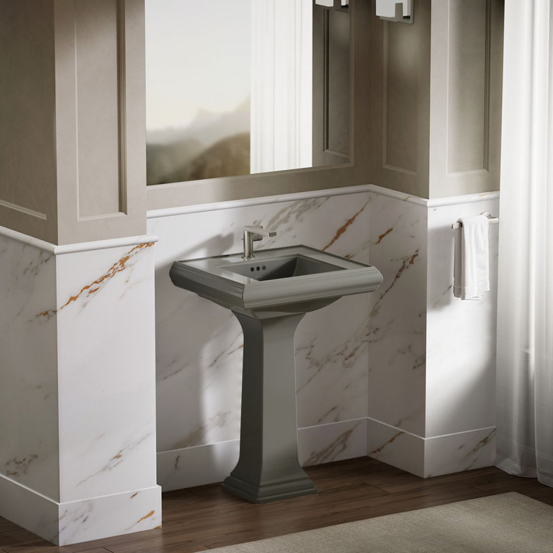 Memoirs® Bathroom Sink Pedestal, Thunder Gray