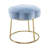 Bonview Flower Upholstered Velvet Metal Accent Stool-2026025196
