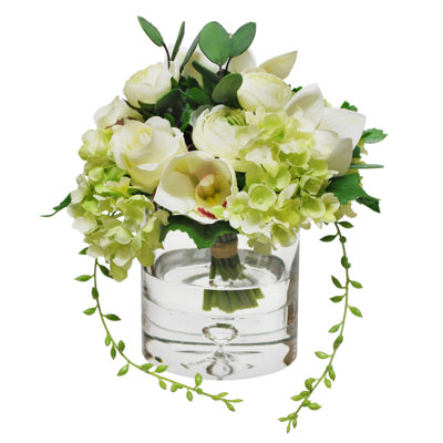 Ranunculus Orchid Floral Arrangement in Vase