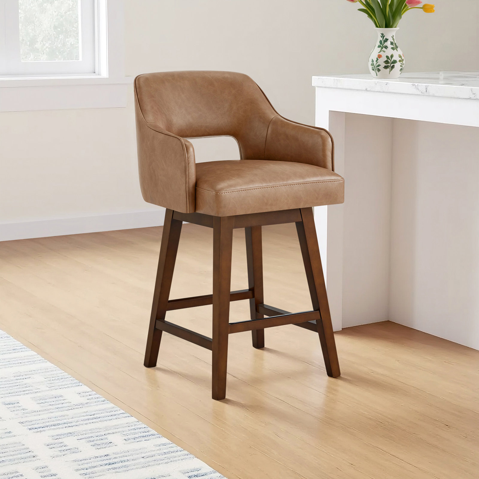 Lainey Leather Bar Stool