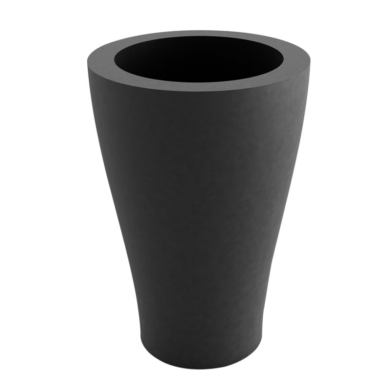 Pot de fleurs en résine Nano, H 11 po x l 5,5 po x P 5,5 po, Anthracite