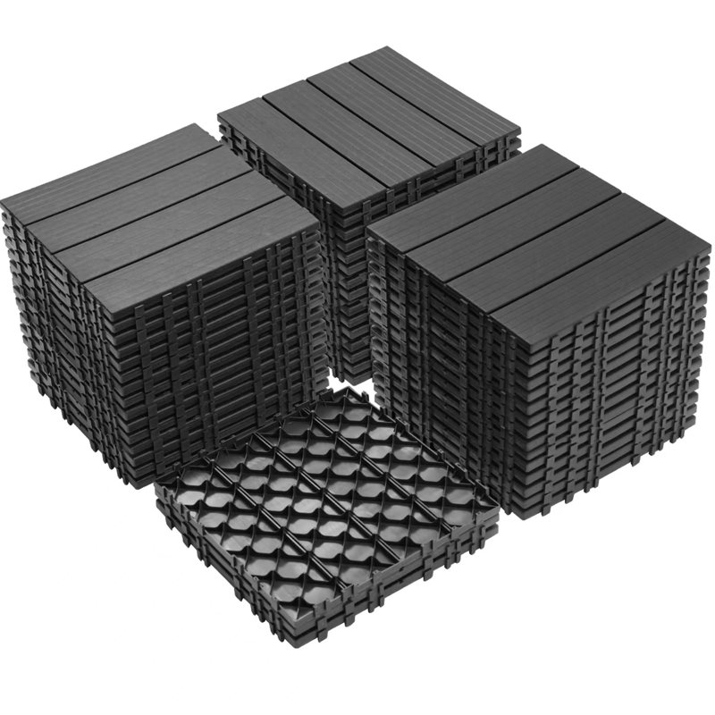 Carreaux de terrasse polyvalents et emboîtables pour une utilisation extérieure et intérieure, idéal pour divers espaces et une installation facile