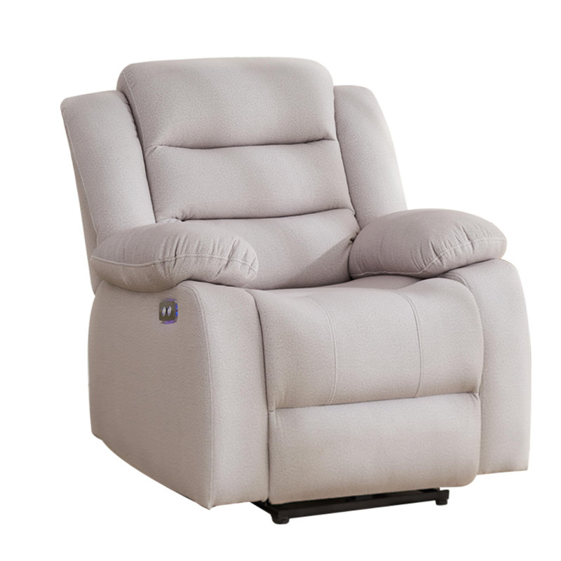 Pierangela Upholstered Recliner, Gray Microfiber