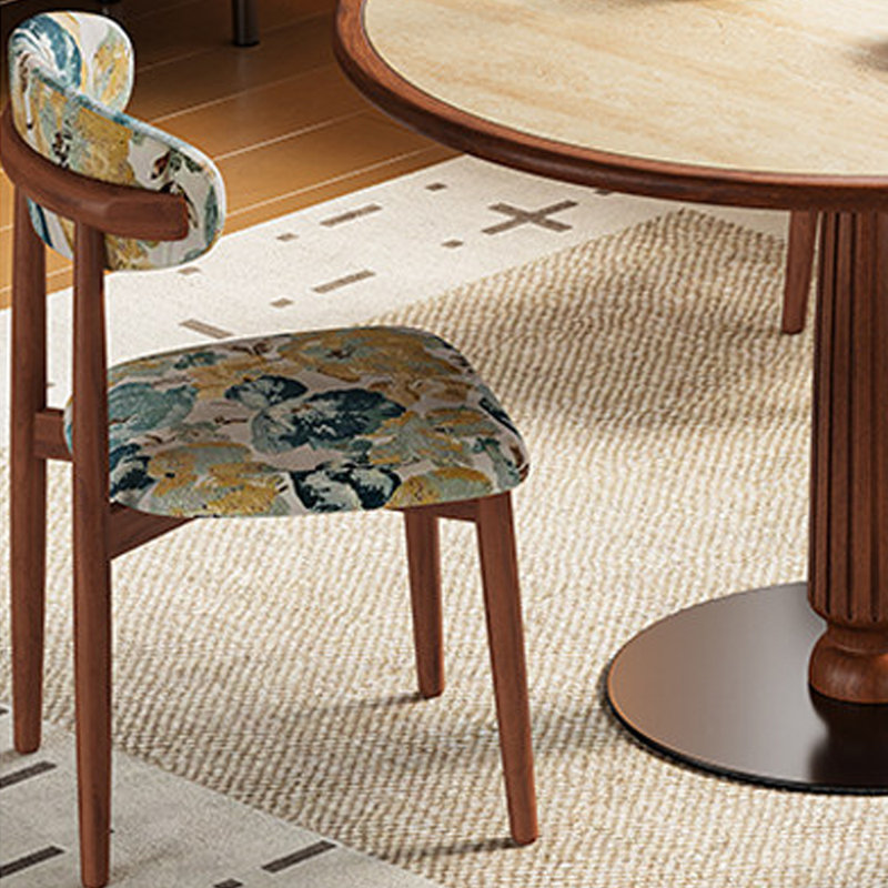 Ensemble repas pour 6 personnes Jamil, 7 pièces : table, 6 chaises, H 29,52 po x L 47,24 po x l 47,24 po