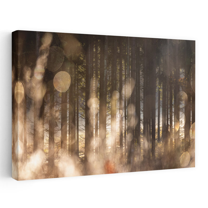 Art contemporain contemporain, paysage de forêt abstrait, H 40 po x l 60 po