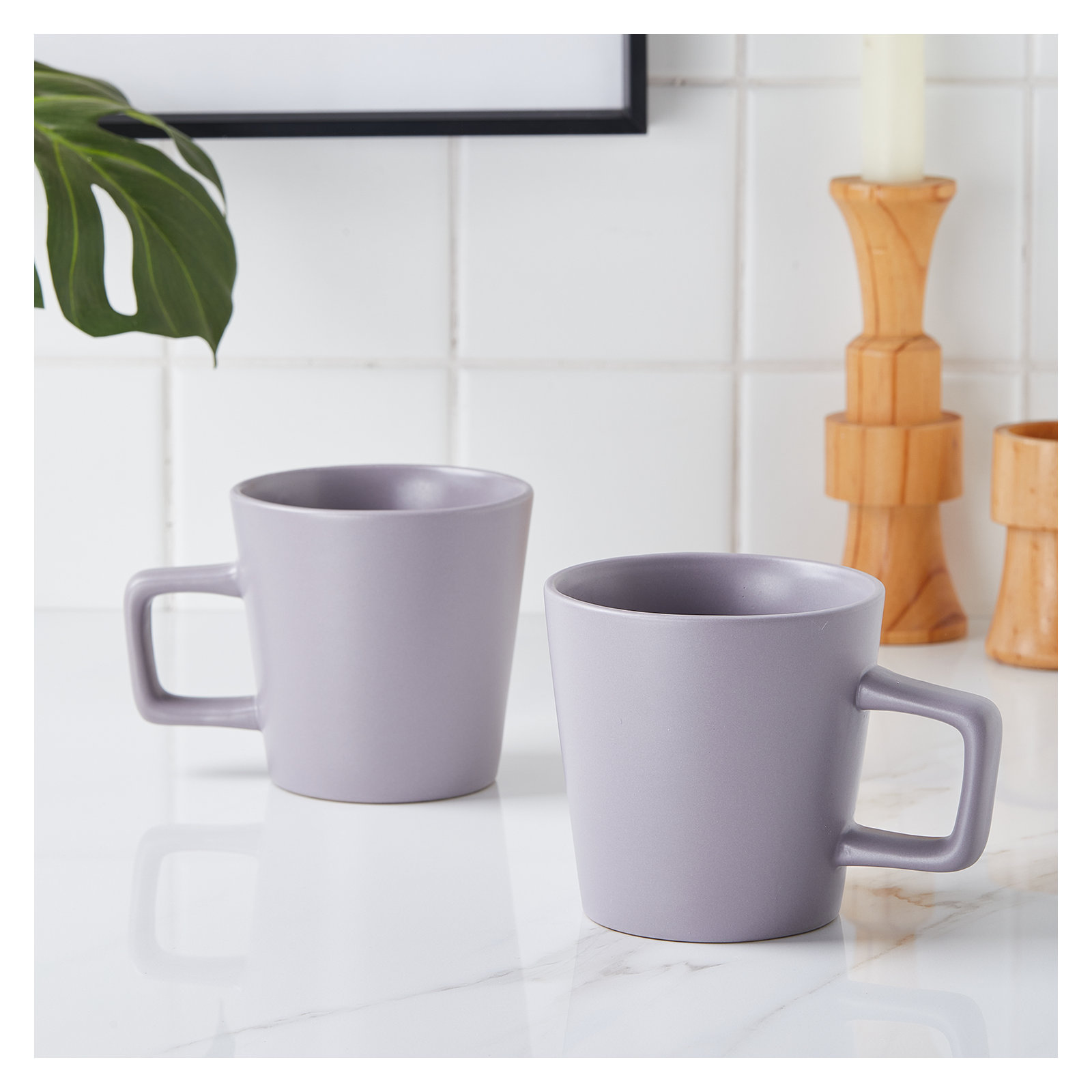 Stone Lain Cleo 16-Piece Dinnerware Set Stoneware, Light Gray