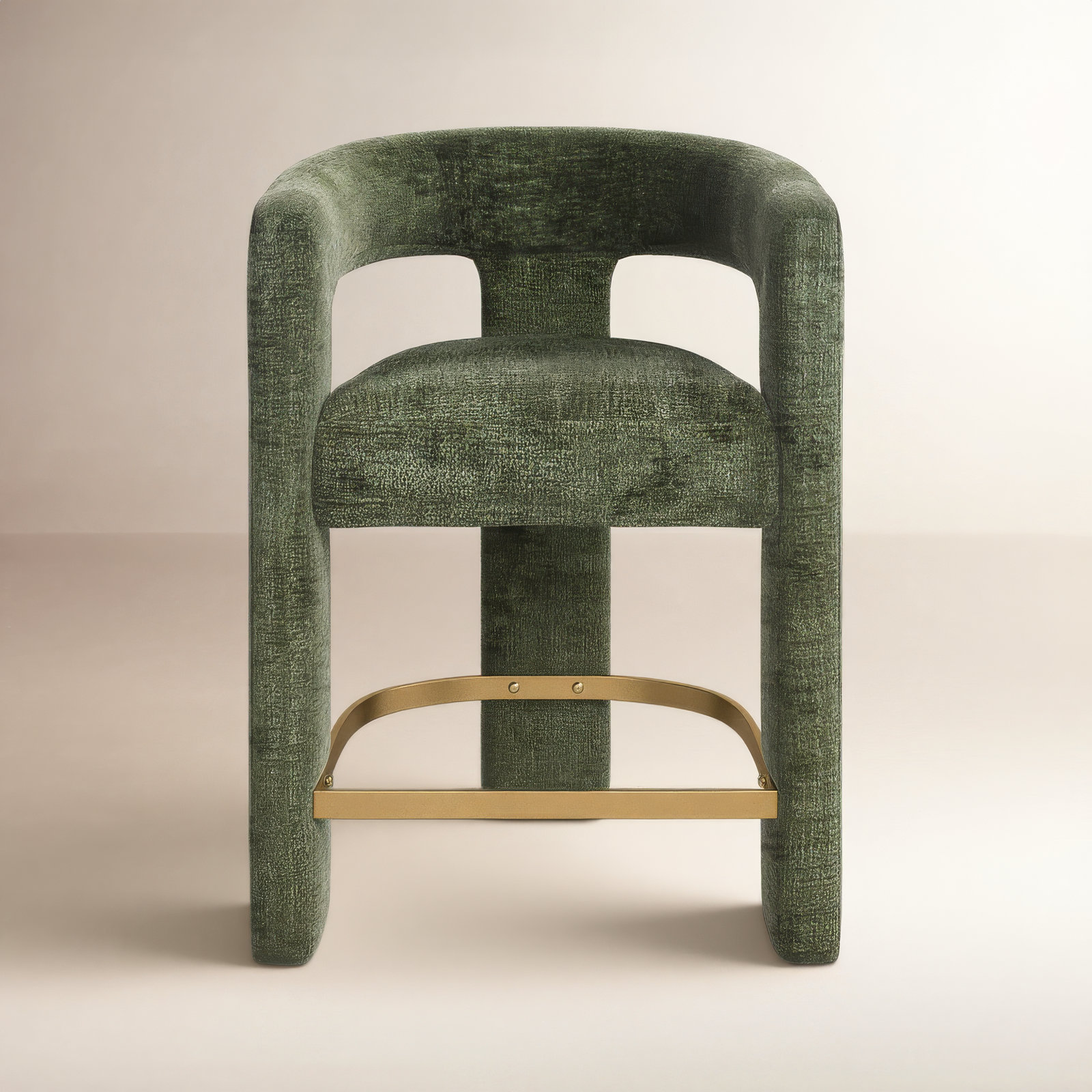 Darlington 25" Bar Stool, Gwen Forest Microsuede